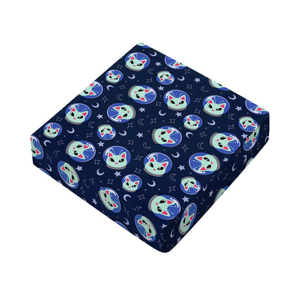 Astronaut Alien Cat Print Outdoor Seat Cushion Cover