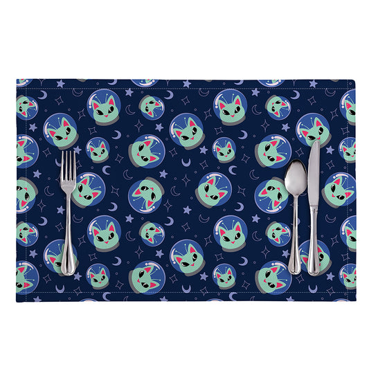 Astronaut Alien Cat Print Placemat