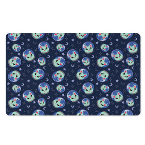 Astronaut Alien Cat Print Polyester Doormat