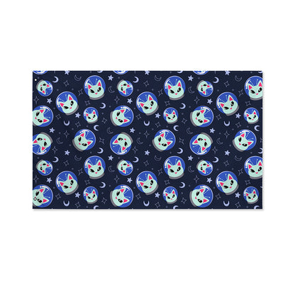 Astronaut Alien Cat Print Polyester Flag