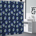 Astronaut Alien Cat Print Premium Shower Curtain