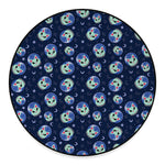 Astronaut Alien Cat Print Round Floor Mat