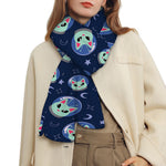 Astronaut Alien Cat Print Scarf