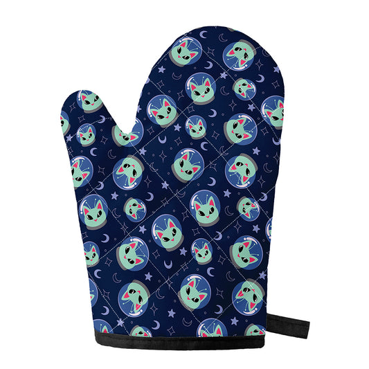 Astronaut Alien Cat Print Single Oven Mitt