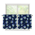 Astronaut Alien Cat Print Tier Curtains