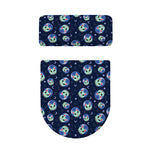 Astronaut Alien Cat Print Toilet Lid And Tank Cover Set