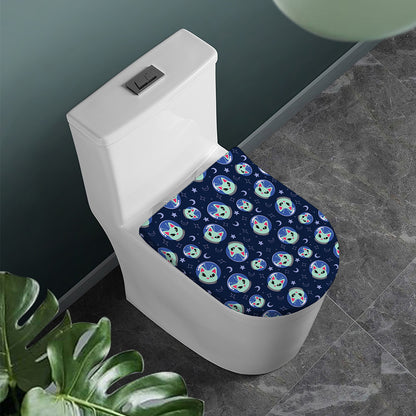 Astronaut Alien Cat Print Toilet Lid Cover
