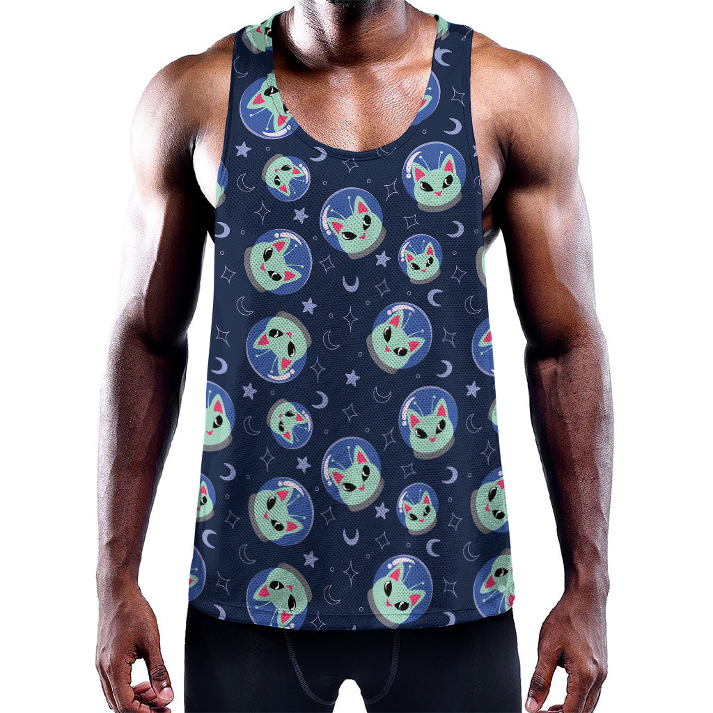 Astronaut Alien Cat Print Training Tank Top