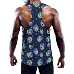 Astronaut Alien Cat Print Training Tank Top