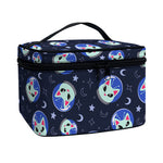 Astronaut Alien Cat Print Travel Makeup Bag