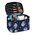 Astronaut Alien Cat Print Travel Makeup Bag