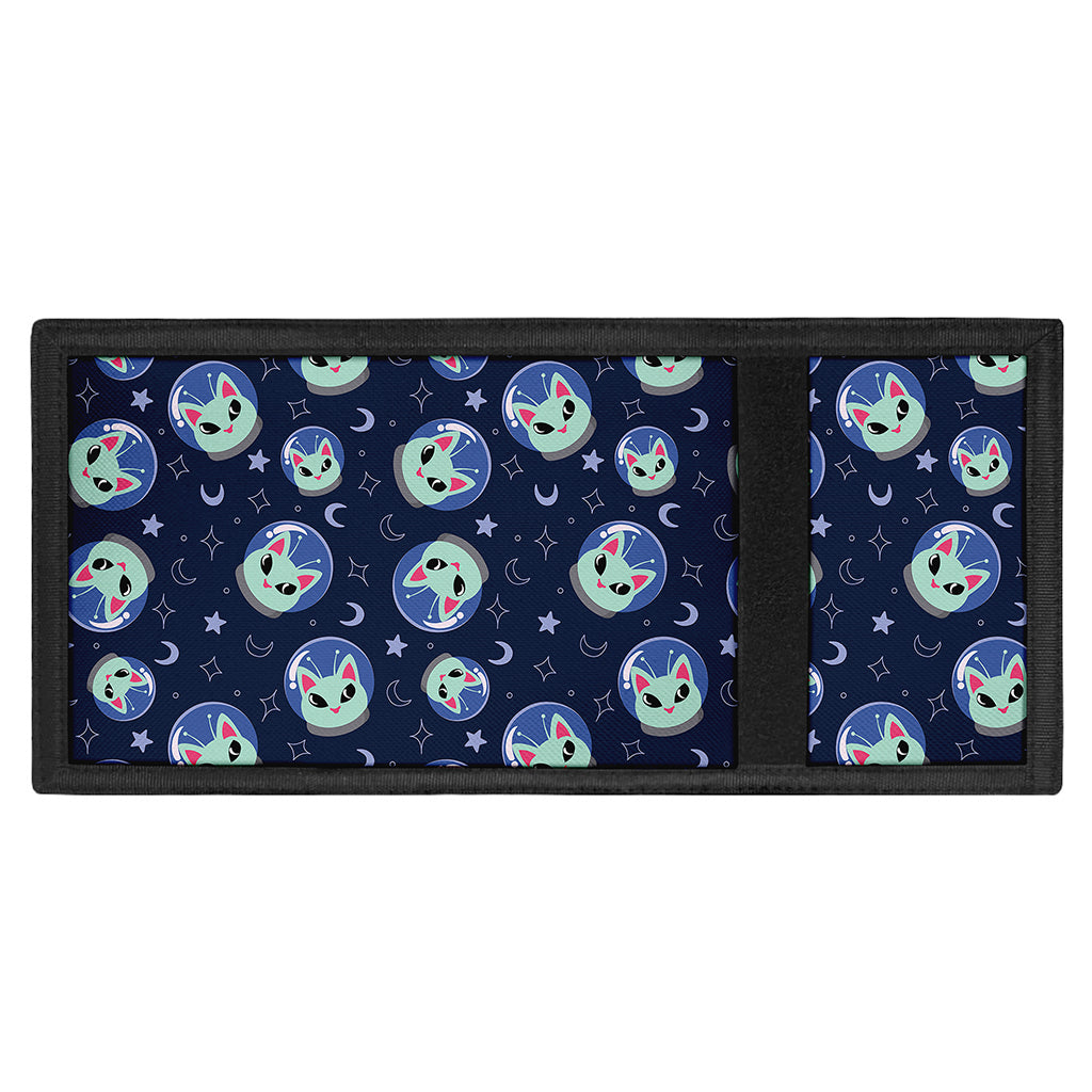 Astronaut Alien Cat Print Trifold Wallet