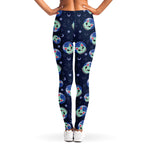 Astronaut Alien Cat Print Women's Leggings