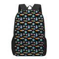 Astronaut And Space Pixel Pattern Print 17 Inch Backpack