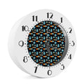 Astronaut And Space Pixel Pattern Print Alarm Clock