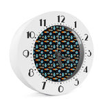 Astronaut And Space Pixel Pattern Print Alarm Clock