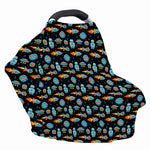 Astronaut And Space Pixel Pattern Print Baby Seat Cover