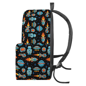 Astronaut And Space Pixel Pattern Print Backpack