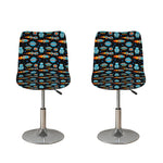 Astronaut And Space Pixel Pattern Print Bar Stool Covers