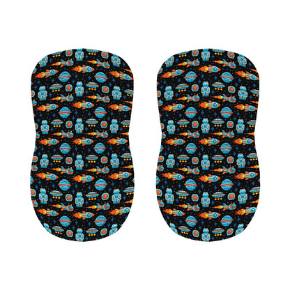 Astronaut And Space Pixel Pattern Print Bar Stool Covers