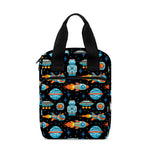 Astronaut And Space Pixel Pattern Print Bible Tote Bag