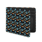 Astronaut And Space Pixel Pattern Print Bifold Wallet