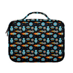 Astronaut And Space Pixel Pattern Print Briefcase Bible Bag