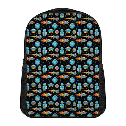 Astronaut And Space Pixel Pattern Print Casual Backpack