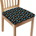Astronaut And Space Pixel Pattern Print Chair Cushion Cover