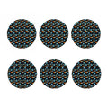 Astronaut And Space Pixel Pattern Print Coaster Set