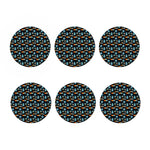 Astronaut And Space Pixel Pattern Print Coaster Set