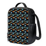 Astronaut And Space Pixel Pattern Print Crossbody Lunch Bag