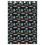 Astronaut And Space Pixel Pattern Print Curtain