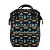 Astronaut And Space Pixel Pattern Print Diaper Bag