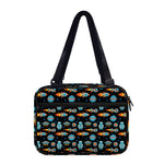 Astronaut And Space Pixel Pattern Print Double Strap Bible Bag