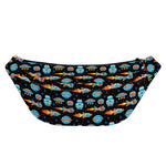 Astronaut And Space Pixel Pattern Print Fanny Pack