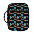 Astronaut And Space Pixel Pattern Print Front Pocket Bible Bag