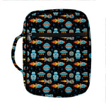 Astronaut And Space Pixel Pattern Print Front Pocket Bible Bag