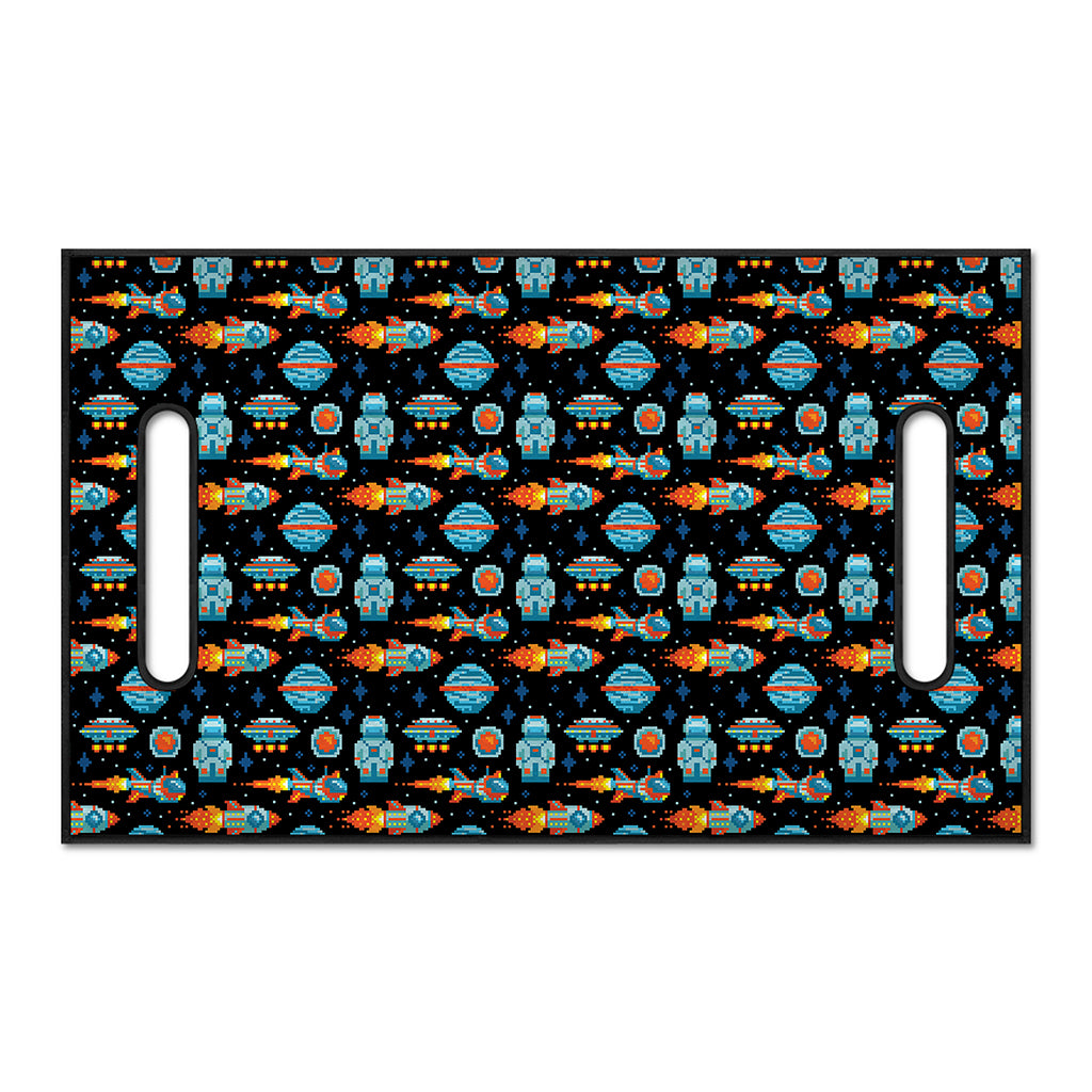 Astronaut And Space Pixel Pattern Print Golf Cart Seat Cover