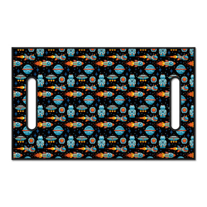 Astronaut And Space Pixel Pattern Print Golf Cart Seat Cover