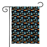 Astronaut And Space Pixel Pattern Print House Flag