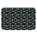 Astronaut And Space Pixel Pattern Print Indoor Door Mat
