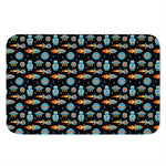 Astronaut And Space Pixel Pattern Print Indoor Door Mat