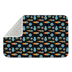 Astronaut And Space Pixel Pattern Print Indoor Door Mat