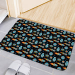 Astronaut And Space Pixel Pattern Print Indoor Door Mat