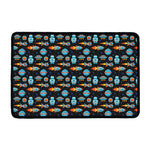 Astronaut And Space Pixel Pattern Print Kitchen Mat