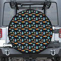 Astronaut And Space Pixel Pattern Print Leather Spare Tire Cover
