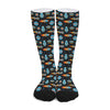 Astronaut And Space Pixel Pattern Print Long Socks