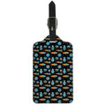Astronaut And Space Pixel Pattern Print Luggage Tag