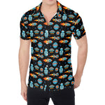 Astronaut And Space Pixel Pattern Print Men's Shirt